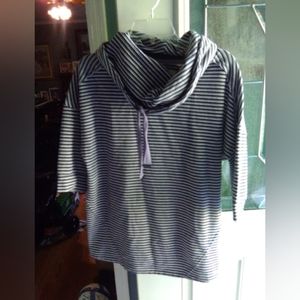 Cowl neck 3/4 sleeve blouse